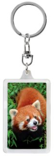 Obrázek z Klíčenka 3D 3,6x5,6cm - panda červená 