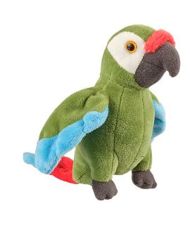 Obrázek z Papoušek ara zelený plyš 13cm 