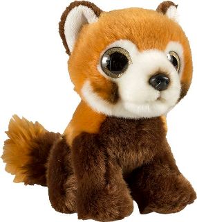 Obrázek z Panda červená sedící plyš 20cm, velké oči 