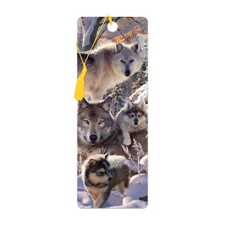 Obrázek z Záložka 3D 15,5x5,7cm - vlci v zimě (25) 