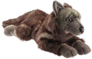 Obrázek z Vlk černý ležící plyš 50cm 