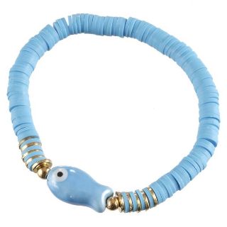 Obrázek z Náramek keramický modrý ryba (12) 