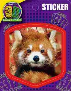 Obrázek z Nálepka 3D 9x11cm - panda červená 