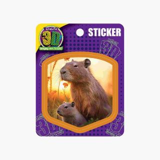 Obrázek z Nálepka 3D 9x11cm - kapybara 