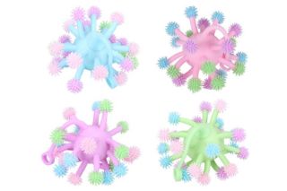 Obrázek z Míček střapatý gumový svítící 13cm, 4dr (12) 