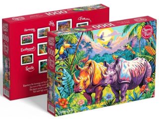 Obrázek z Puzzle CHERRY Nosorožci 1000 dílků 